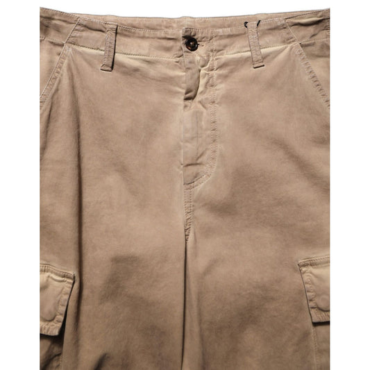 Dolce & Gabbana Brown Mid Waist Cargo Straight Trouser Pants