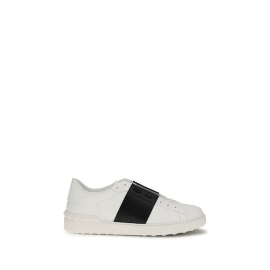 Valentino Garavani White Calf Leather Bos Taurus Low Top Sneakers