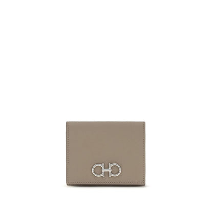 Ferragamo Beige Calf Leather Bos Taurus Wallet