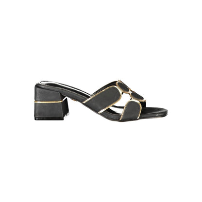 Laura Biagiotti Black Polyurethane Women's Sandal