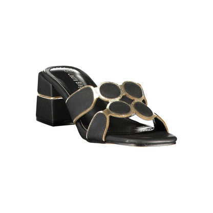 Laura Biagiotti Black Polyurethane Women's Sandal