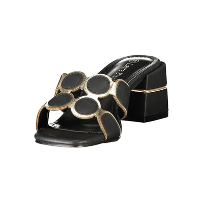 Laura Biagiotti Black Polyurethane Women's Sandal