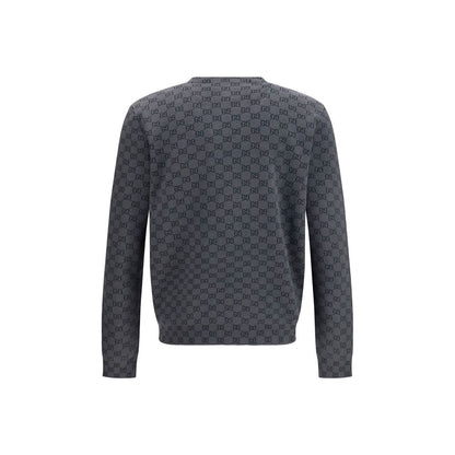 Gucci Gray Wool Oves Aries Cardigan