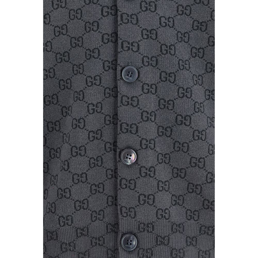 Gucci Gray Wool Oves Aries Cardigan