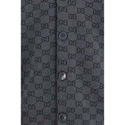 Gucci Gray Wool Oves Aries Cardigan