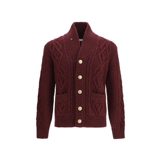 Brunello Cucinelli Bordeaux Cashmere Cardigan