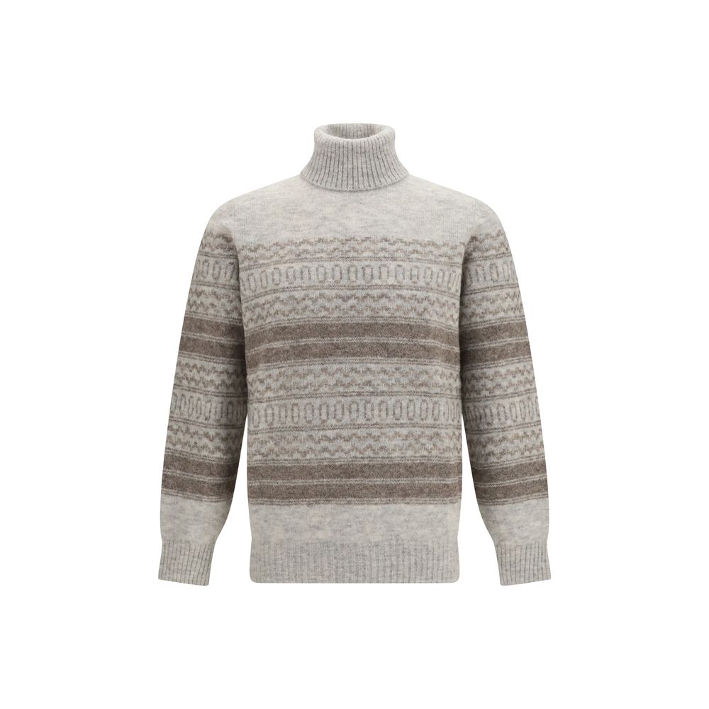 Brunello Cucinelli Gray Alpaca Vicugna Pacos Turtleneck