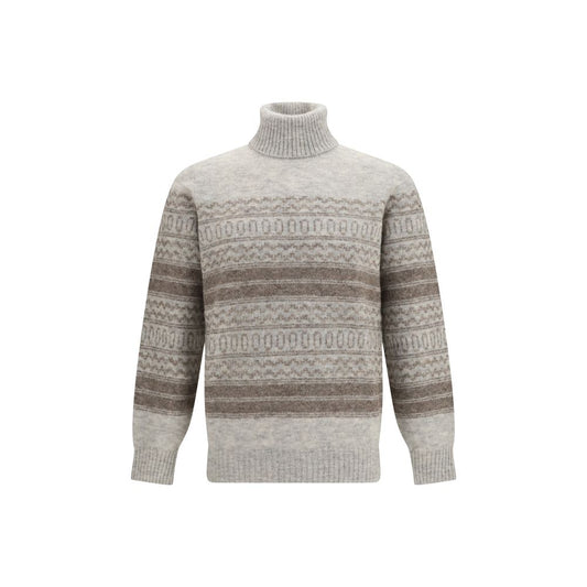Brunello Cucinelli Gray Alpaca Vicugna Pacos Turtleneck