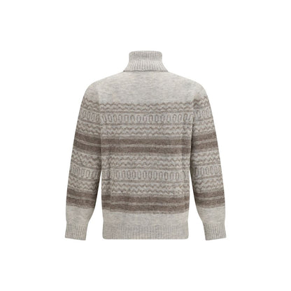 Brunello Cucinelli Gray Alpaca Vicugna Pacos Turtleneck