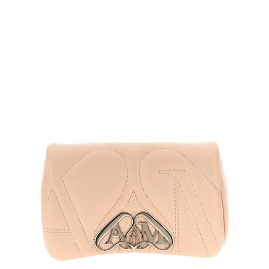 Alexander McQueen Beige Lamb Leather Crossbody Bag