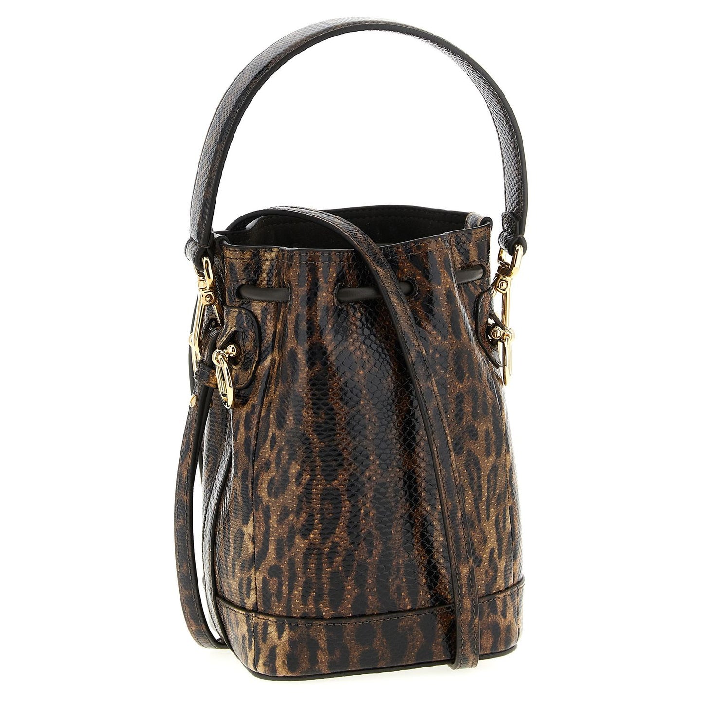 Fendi Brown Velvet Leather Handbag