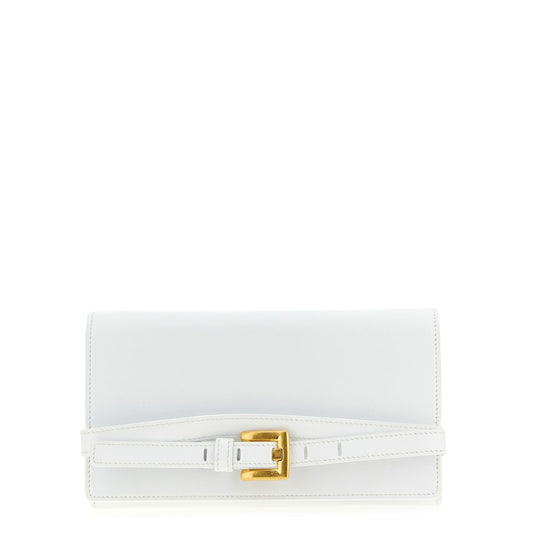 Balmain White Calfskin Cardholder