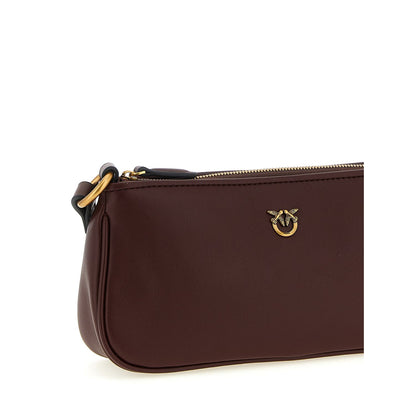 PINKO Bordeaux Cowhide Crossbody Bag