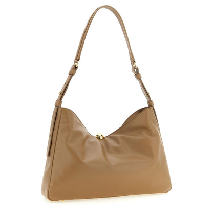 Furla Beige Calfskin Shoulder Bag
