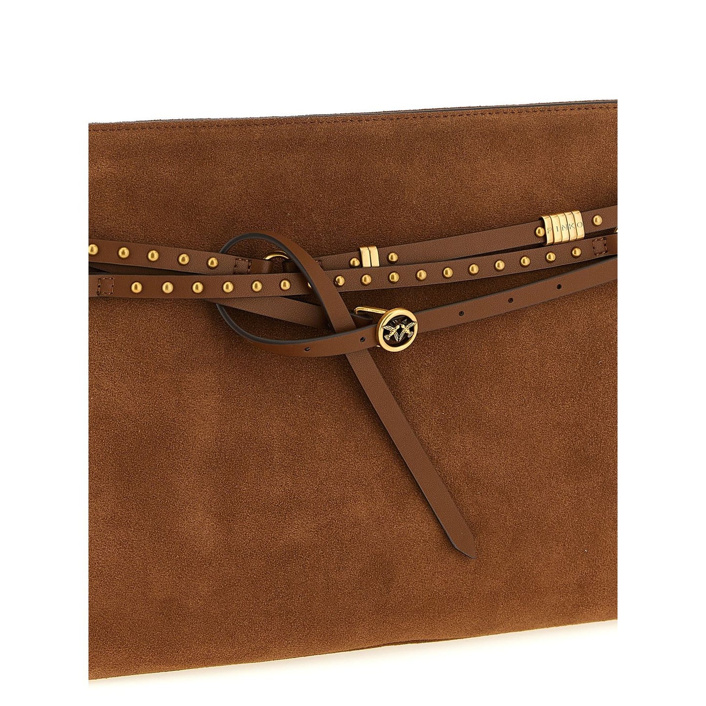 PINKO Brown Cowhide Shoulder Bag
