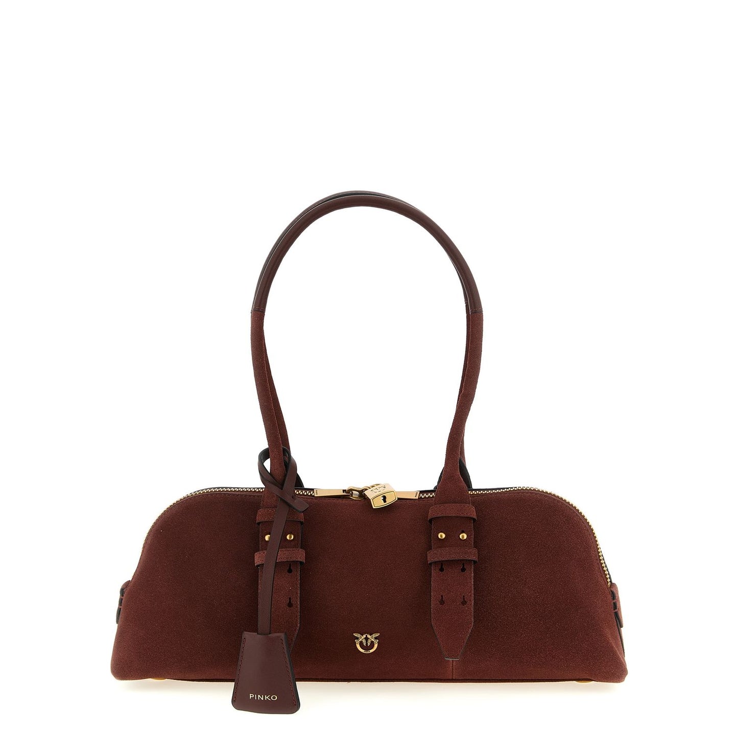 PINKO Bordeaux Cowhide Shoulder Bag