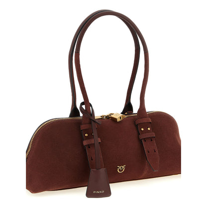 PINKO Bordeaux Cowhide Shoulder Bag