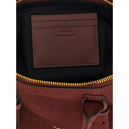 PINKO Bordeaux Cowhide Shoulder Bag
