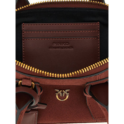 PINKO Bordeaux Cowhide Shoulder Bag