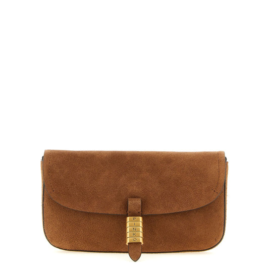PINKO Brown Cowhide Shoulder Bag