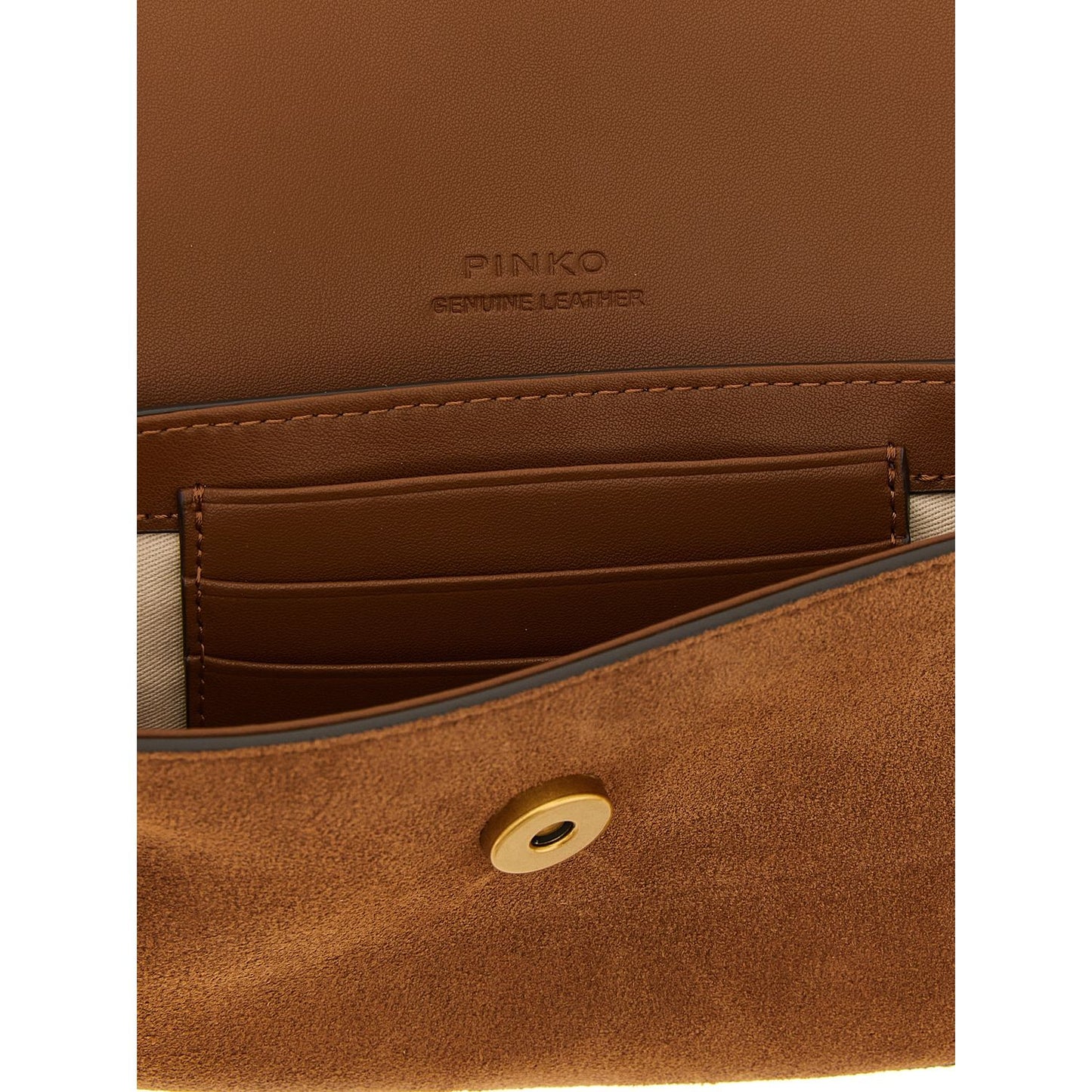 PINKO Brown Cowhide Shoulder Bag