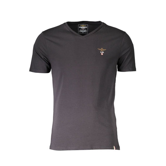Aeronautica Militare Black Cotton Men's Shirt