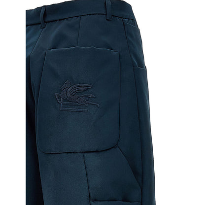 Etro Blue Polyester Cargo Pants
