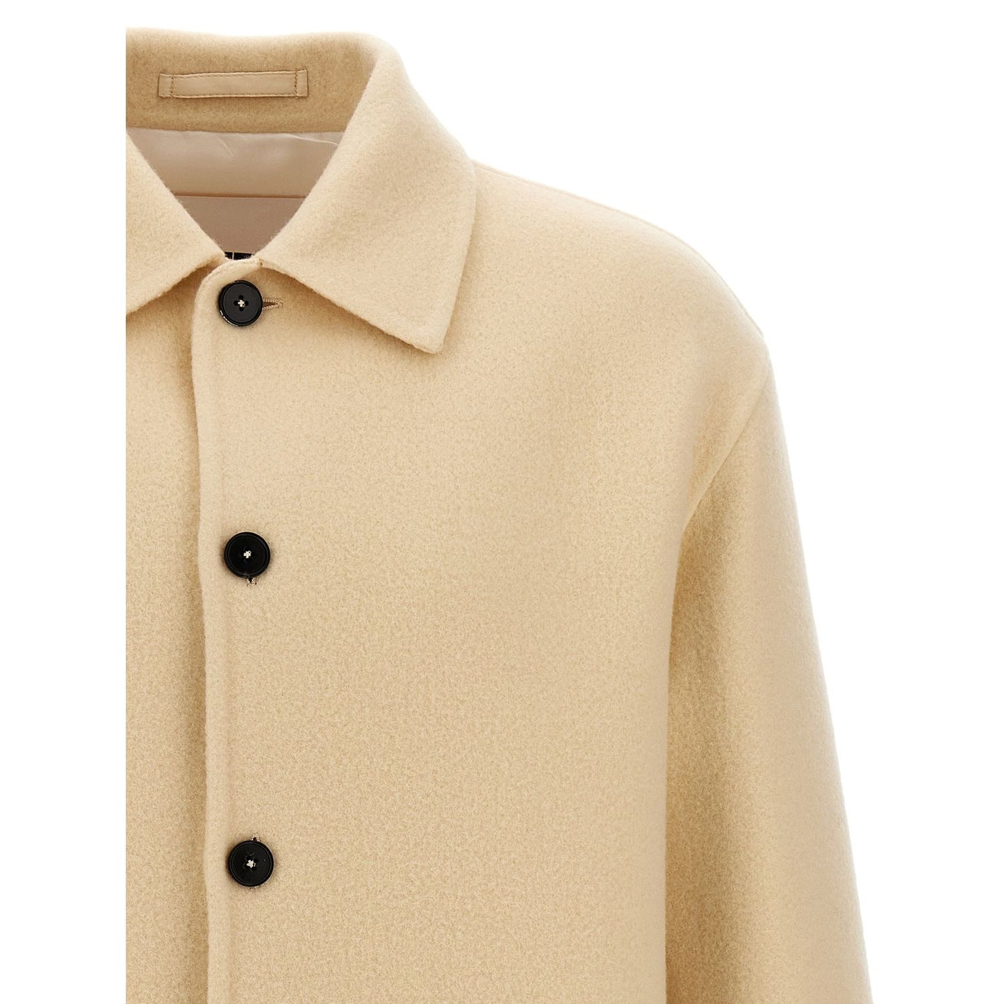 Jil Sander Beige Virgin Wool Coat