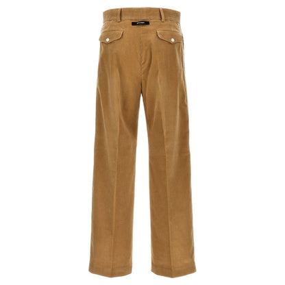 Palm Angels Beige Cotton Casual Pants