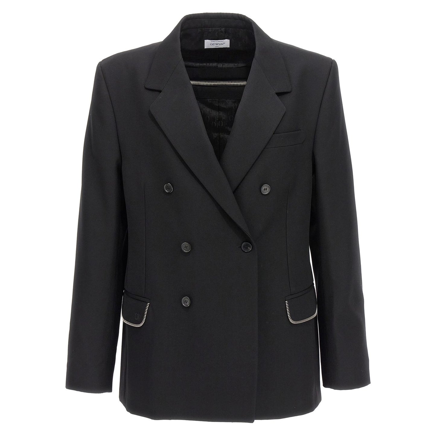 Off-White Black Virgin Wool Blazer