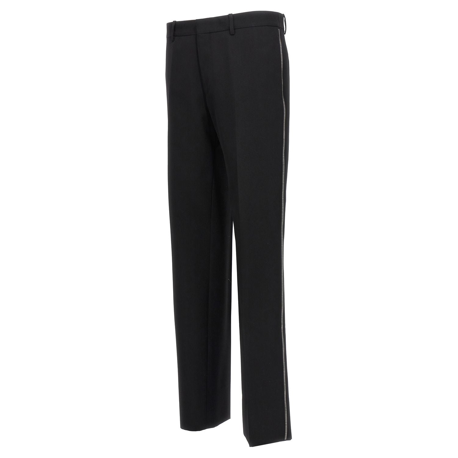 Off-White Black Virgin Wool Dress Pants