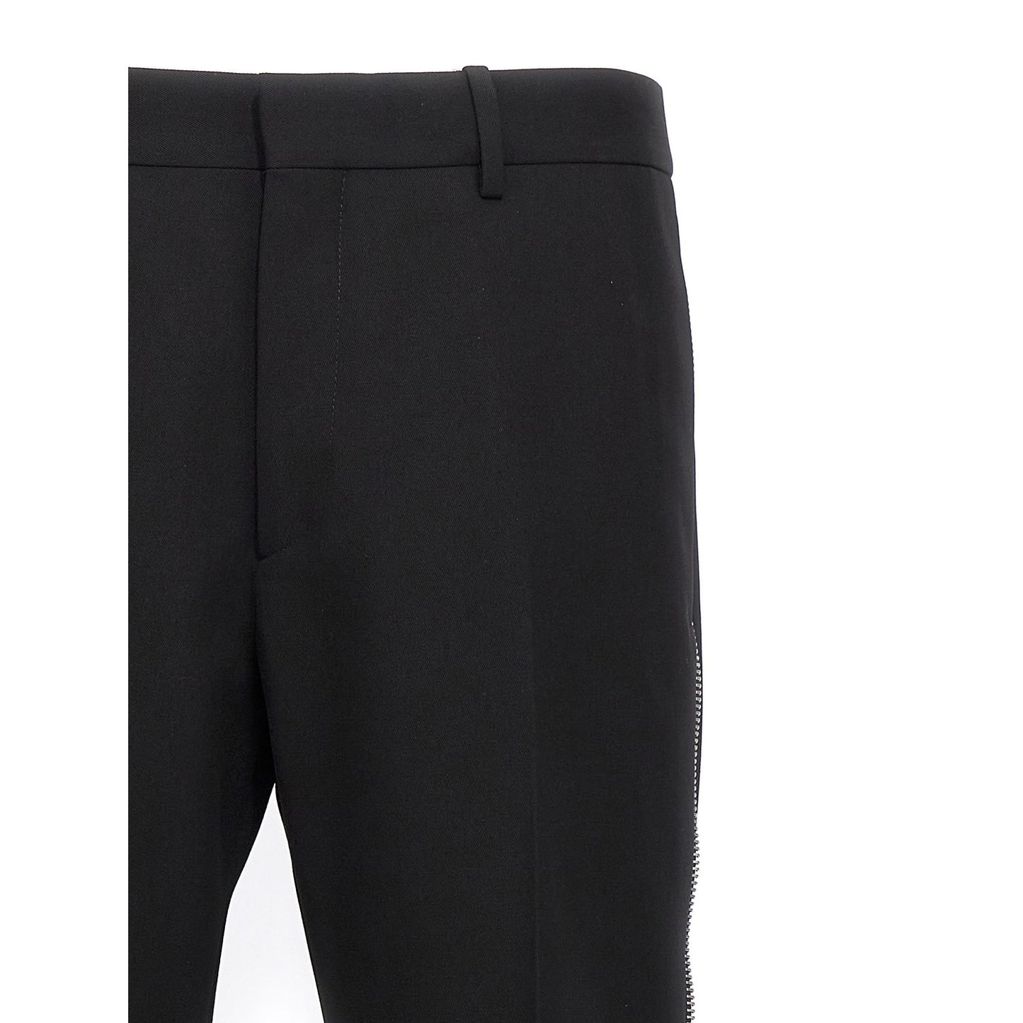 Off-White Black Virgin Wool Dress Pants