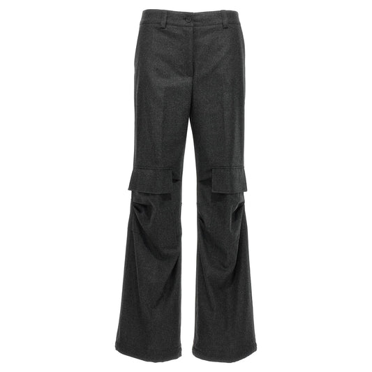 P.A.R.O.S.H. Gray Virgin Wool Cargo Pants