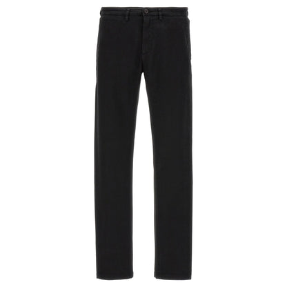 Department 5 Black Cotton Casual Pants