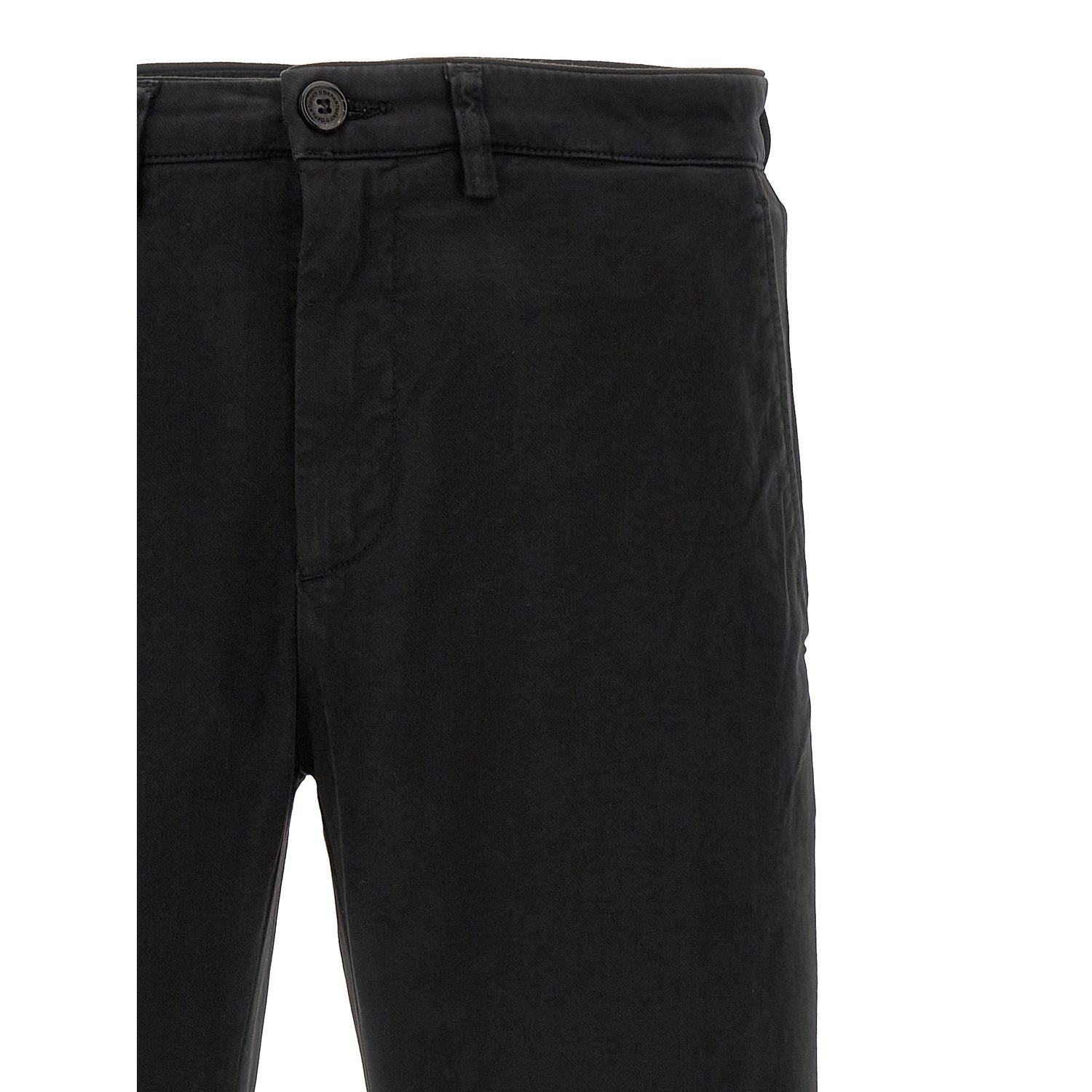 Department 5 Black Cotton Casual Pants