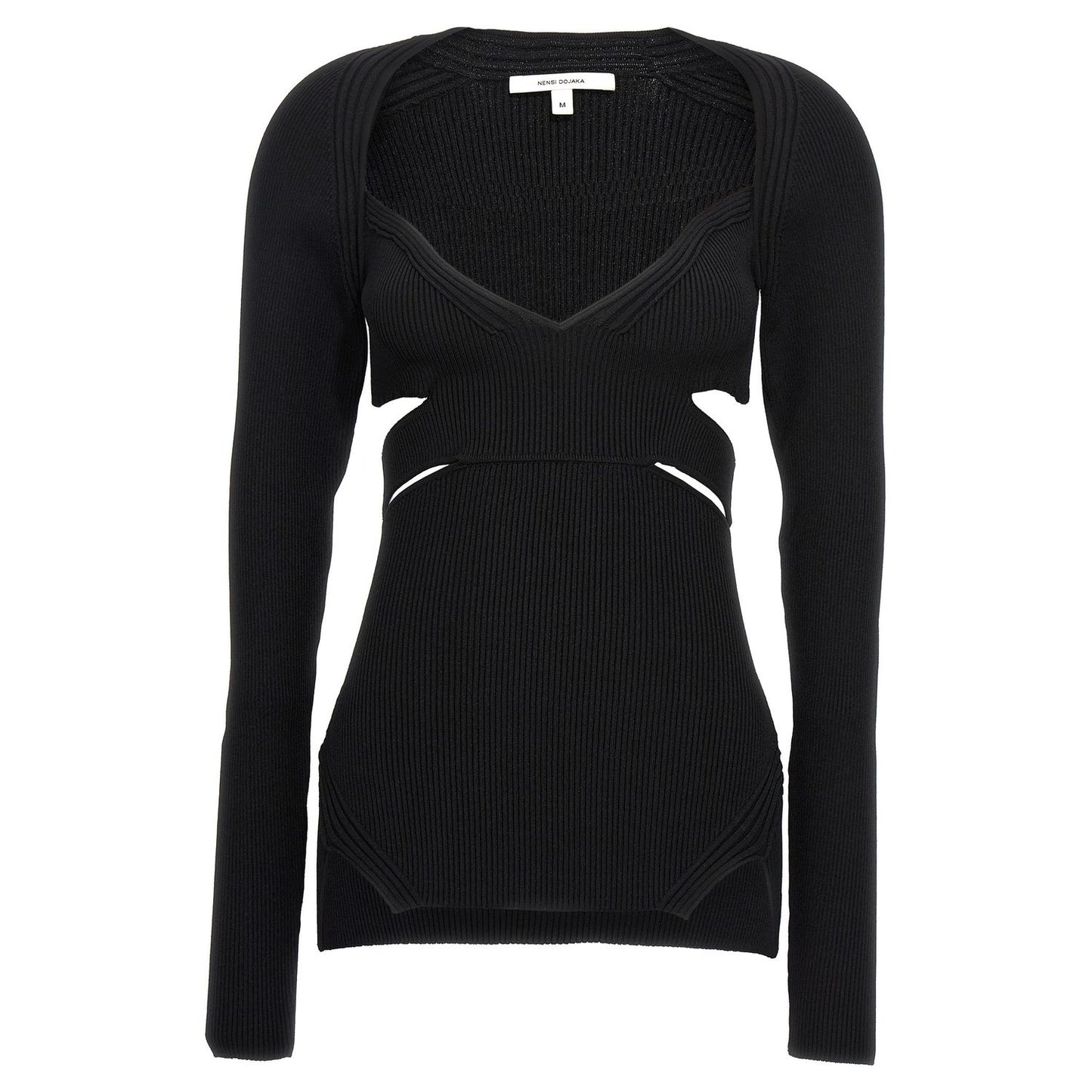 Nensi Dojaka Black Viscose Cardigan