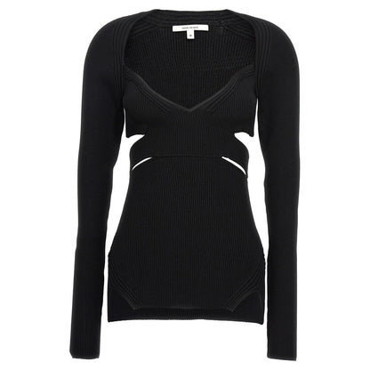 Nensi Dojaka Black Viscose Cardigan