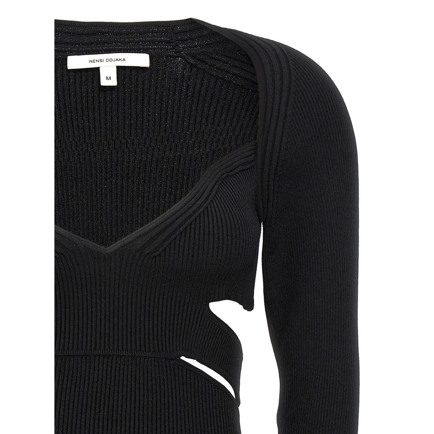 Nensi Dojaka Black Viscose Cardigan