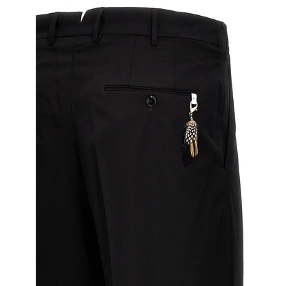 PT Torino Black Virgin Wool Dress Pants