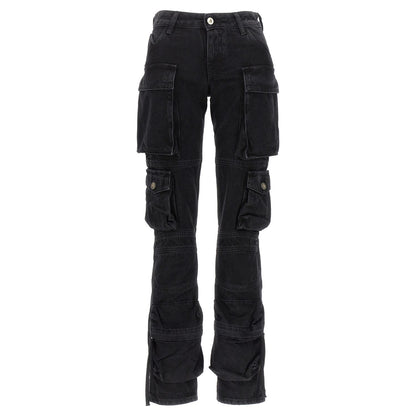 The Attico Black Cotton Cargo Pants