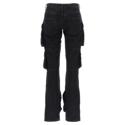 The Attico Black Cotton Cargo Pants