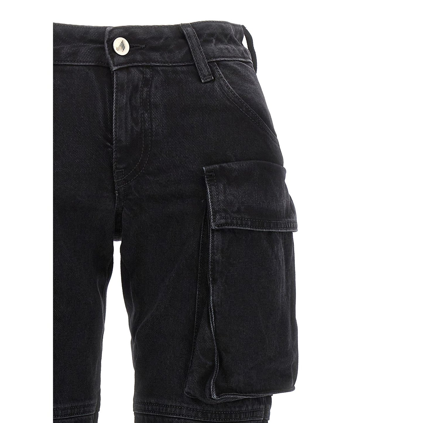 The Attico Black Cotton Cargo Pants