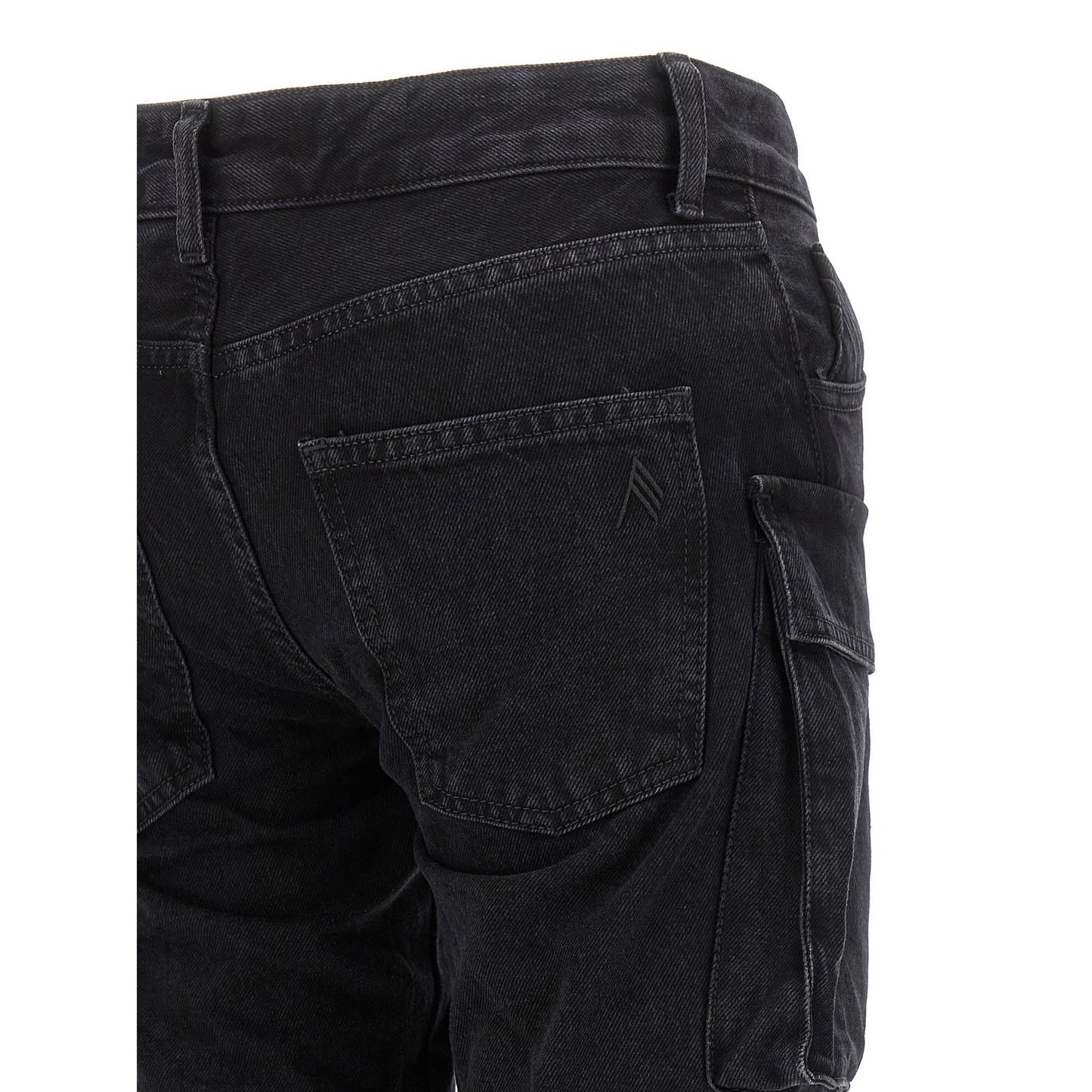 The Attico Black Cotton Cargo Pants