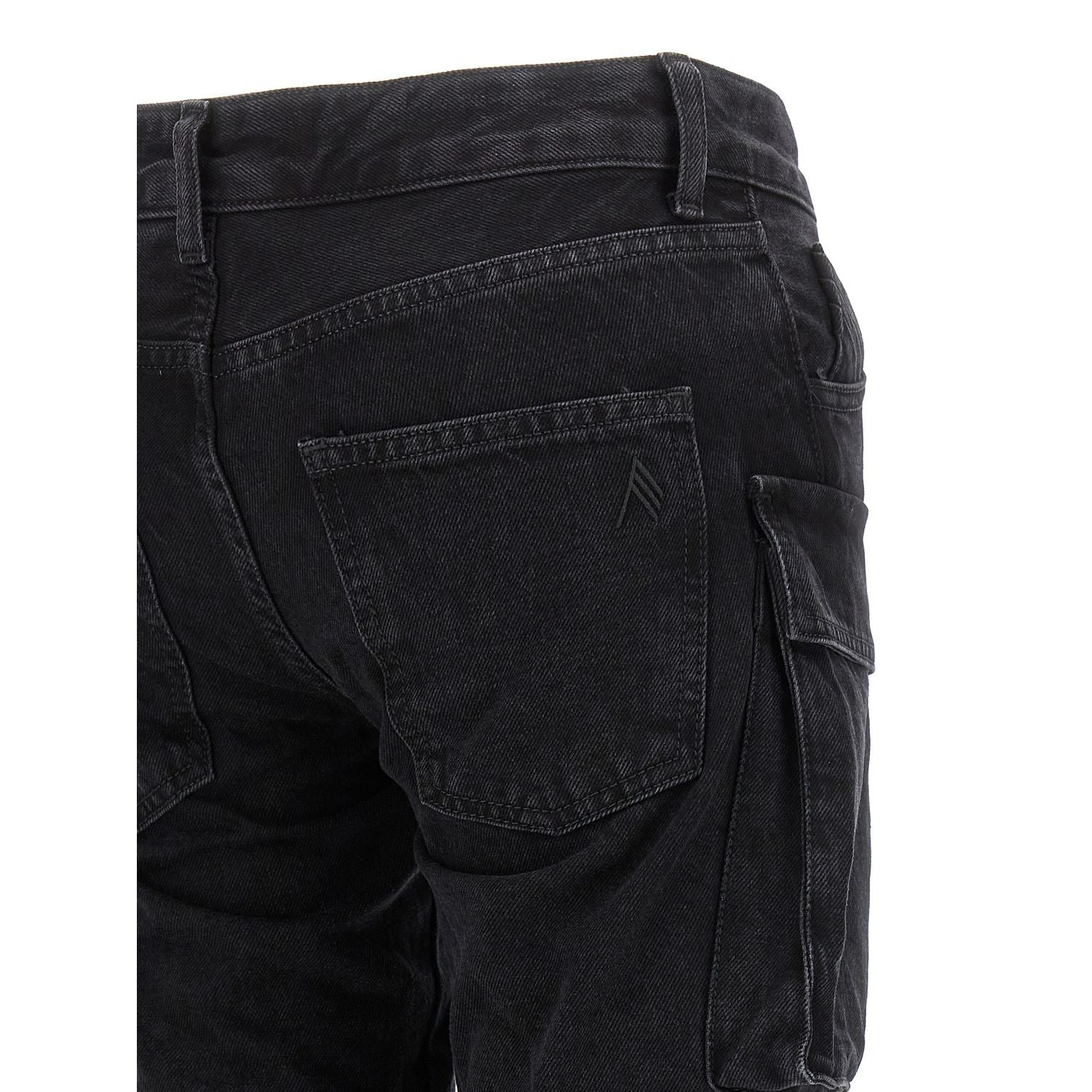 The Attico Black Cotton Cargo Pants