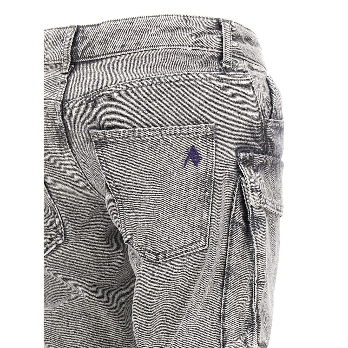 The Attico Gray Cotton Cargo Pants