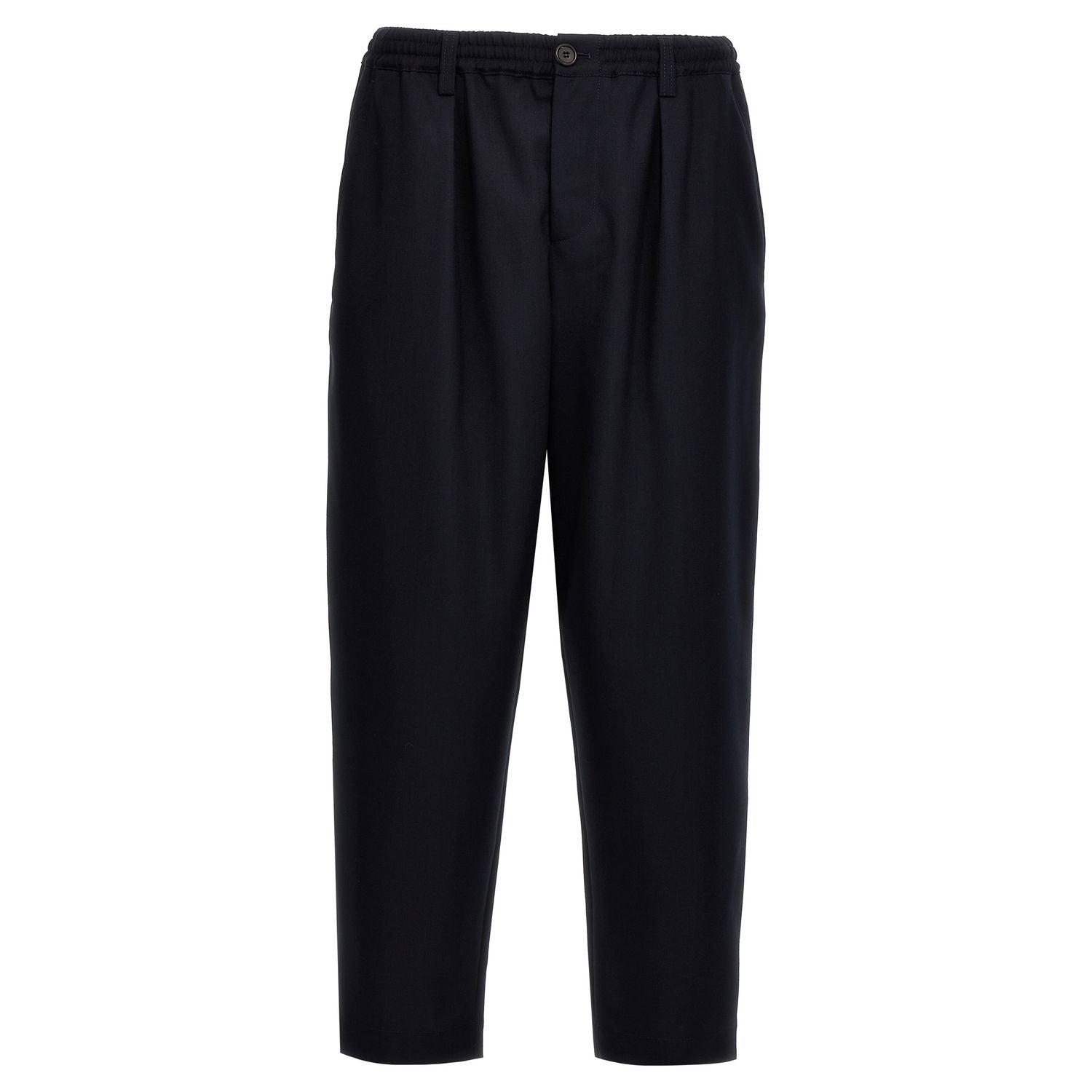 Marni Blue Virgin Wool Cropped Pants