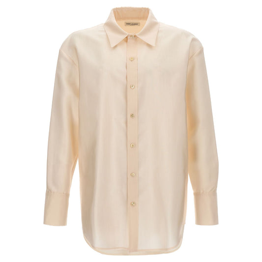Saint Laurent Beige Acetate Blouse