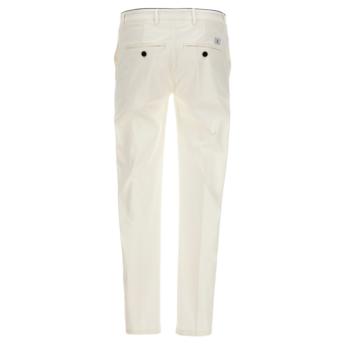 Department 5 White Cotton Casual Pants