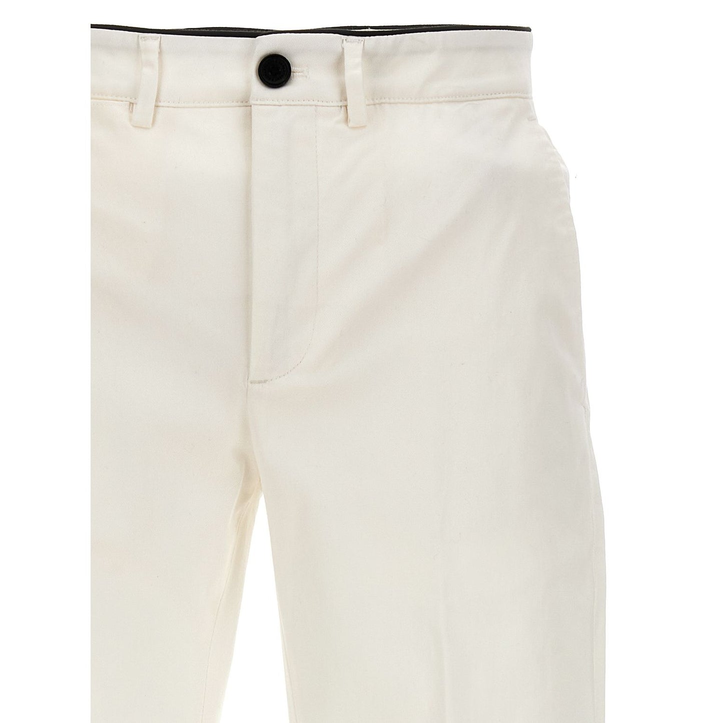 Department 5 White Cotton Casual Pants