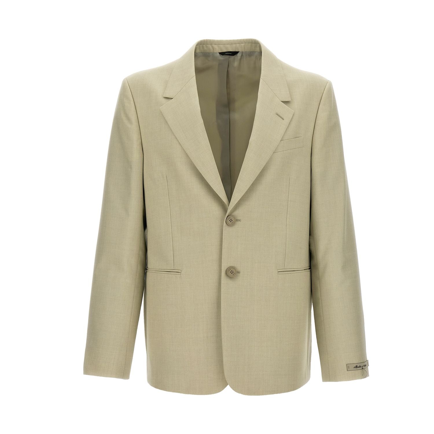 Fendi Beige Virgin Wool Blazer